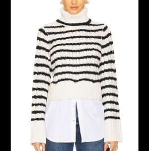 Veronica Beard Iyla Turtleneck Wool Layered Look